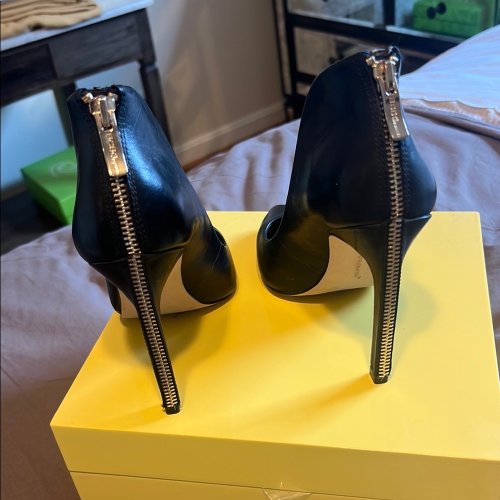 BCBGeneration Black Heels with Silver Zipper